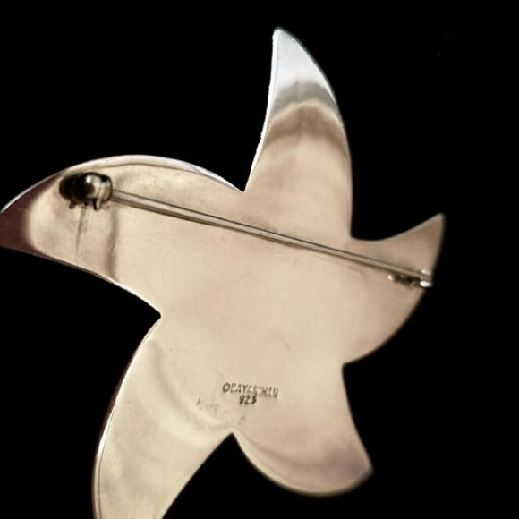 Bayanihan Sterling Silver Starfish Brooch Pin - Picture 3 of 6